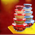 Haonai hot sale high quality 5pcs glass bowl set